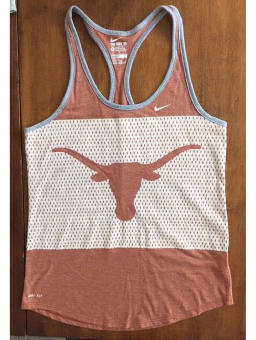 Womens NIKE SLEEVELESS Dri-Fit ATHLETIC TANK TOP Texas Longhorns ORANGE Size M